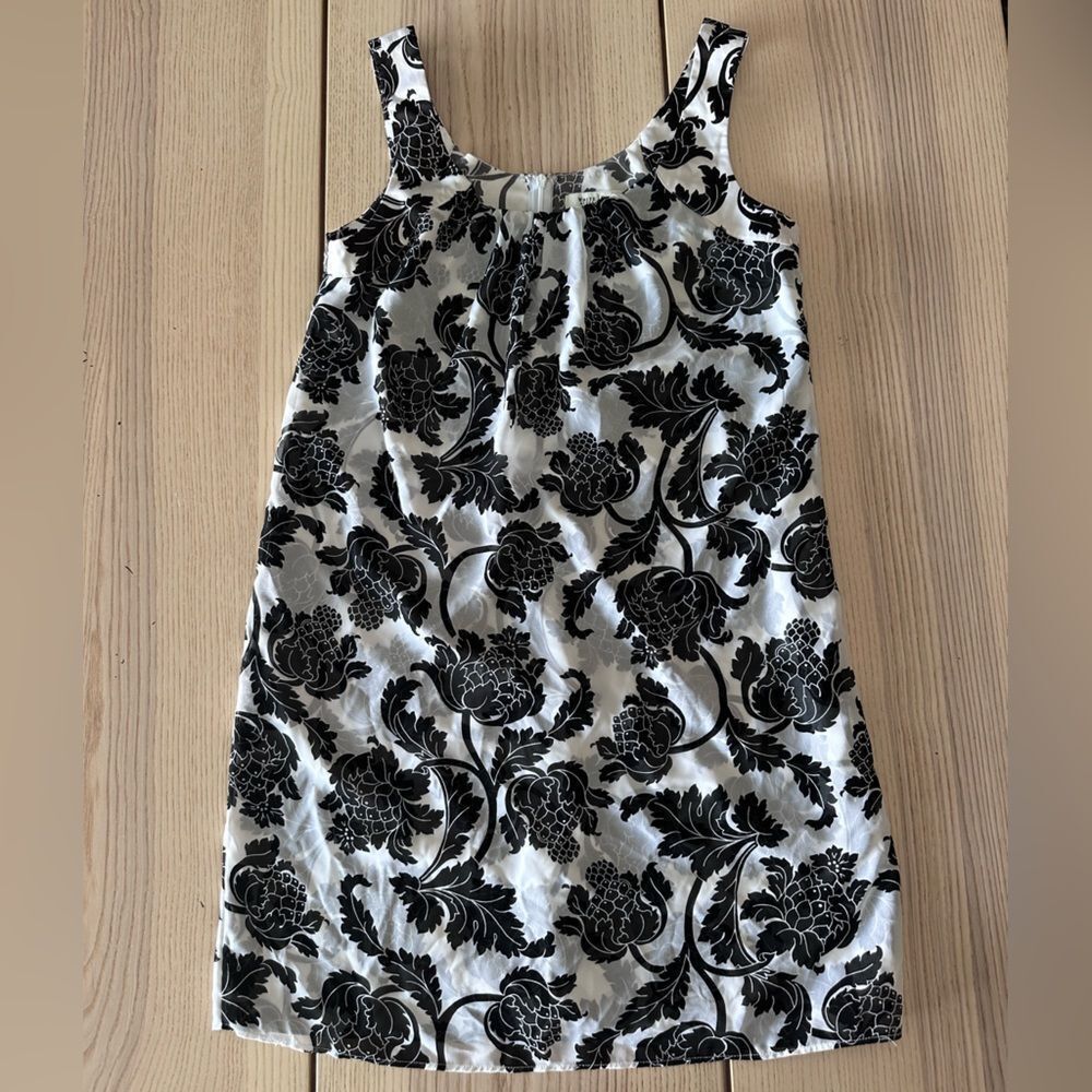 White House Black Market sleeveless shirt dress with sheer floral overlay - 2